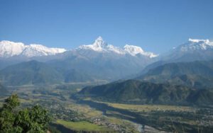 ワールド ピース ストゥーパからの眺め - ポカラ ネパール